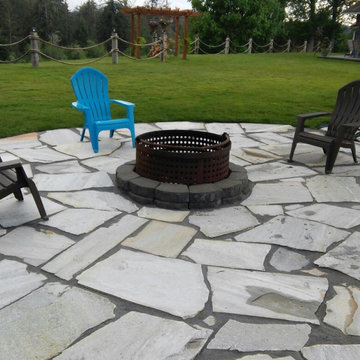 Homeowner's Easy Install of Evolution "Gray" 100% Granite on his Flagstone Patio