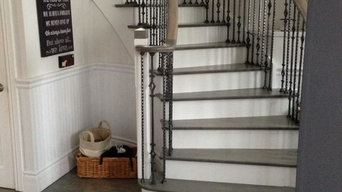 Wood Floor & Stair Refinishing - Grey Stained Coloured