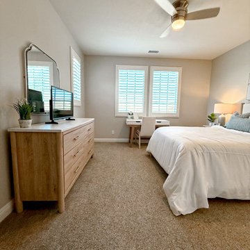 Guest Bedroom Redesign | Modern Textured Coastal Retreat