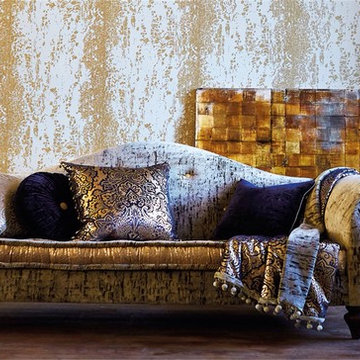 LUXURY interpretiert mit Tapeten, Wohn- und Polsterstoffen