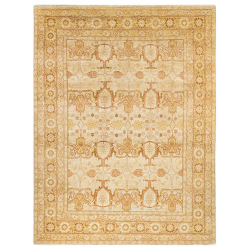 Eclectic, One-of-a-Kind Hand-Knotted Area Rug Ivory, 9'0"x11'9"
