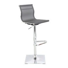 MOD - Amelia Adjustable Bar Stool, Gray - Bar Stools and Counter Stools