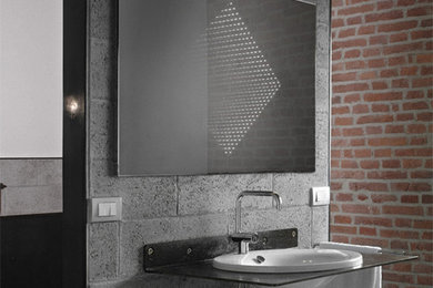 LED bathroom infinity mirror with 3D effect diamond