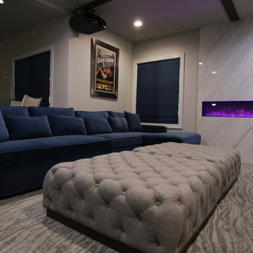 Blue Luxury Media Room