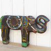 Midnight Black Painted Carousel Elephant
