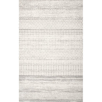 nuLOOM Nova Stripes Contemporary Area Rug, Gray, 9'10"x14'