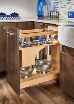 Base Utensil Pullout with Soft-Close for 9 Full Height Base Cabinet