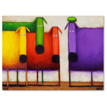 Daniel Patrick Kessler 'Rainbow Dogs ' Canvas Art, 47x35