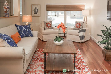 Family room - craftsman family room idea in Raleigh