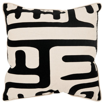 Safavieh Maize Pillows, Set of 2, Black, 20"x20"