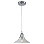 Innovations Lighting - Orwell 1-Light LED Mini Pendant, Polished Chrome, Glass: Clear - A truly dynamic fixture, the Ballston fits seamlessly amidst most decor styles. Its sleek design and vast offering of finishes and shade options makes the Ballston an easy choice for all homes.