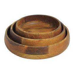 Sunset Mango Bowls - Set of 3 - Serving And Salad Bowls