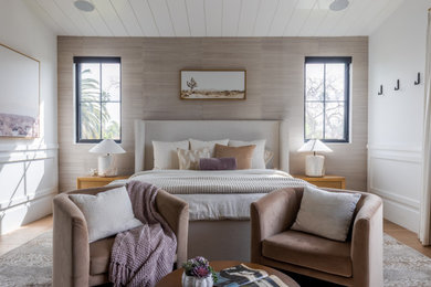 Inspiration for a transitional bedroom remodel in Orange County