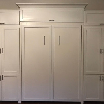 Custom Built Vertical Queen Murphy Bed with Storage and Accent Lighting