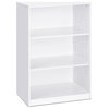 Jaya Simple Home 3-Shelf Bookcase, White