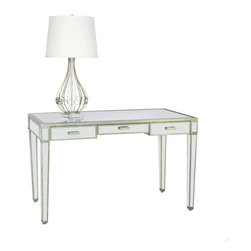 Worlds Away Vivien Mirrored Desk - Desks And Hutches