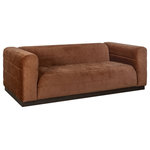 Armen Living - Brea 90.5" 3-Seater Sofa, Logan Brown - Introducing the Brea 3-Seater Sofa, a refined addition to your living space that blends modern comfort with timeless design. Beautifully crafted in a rich Bistre Brown faux leather or durable, easy-care fabric, it is available in two versatile color options: Logan Brown and Mocha Bean. As part of the Brea Collection, this sofa is designed to bring understated sophistication to any room.
