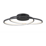 ET2 - ET2 Cycle 24" LED Flush Mount E21322-BK - Black - This playful design of a continuous channel spiraling from the canopy to create unique lighting sculptures. LED mounted inside the channel provides ample illumination with an indirect effect.