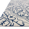 Polyester Hooked Ivory Blue Francesca FC-36 Area Rug by Loloi, 7'6"x9'6"