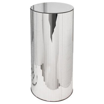 Mirrored Cylindrical Column/Pedestal, 32"