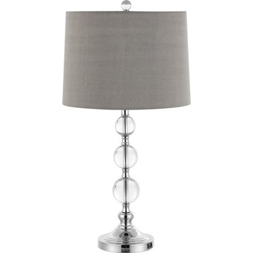 Keeva Crystall Ball Lamp, Clear, Gray