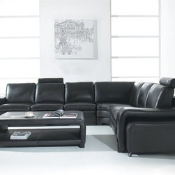 Ultra Modern Black Sectional Sofa and Coffee Table - $2487.50 - Sectional Sofas