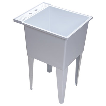 PROFLO PFLT2024 20" Single Compartment Floor Mounted Laundry Sink - White