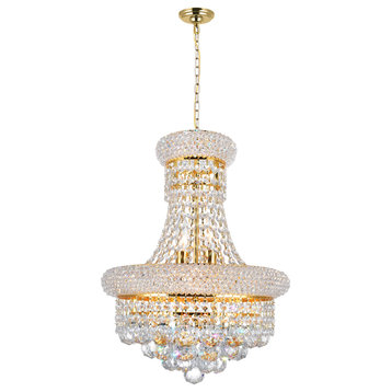 Empire 6 Light Chandelier With Gold Finish