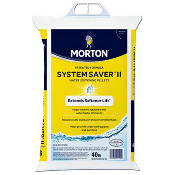 Morton Salt 1500 System Saver II Patented Water Softening Pellet, 40 lbs