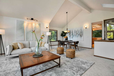 Inspiration for a transitional home design remodel in Seattle