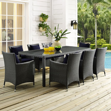 Dulcina Outdoor Dining Table - Chocolate, Large