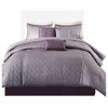 Madison Park Biloxi 7 Piece Comforter Set in Purple