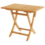 ARB Teak & Specialties - Teak Dining Folding Table Colorado - Rectangular 36 x 24" (90 x 60 cm) - Enjoy your summer dinners on this practical and sturdy 36” x 24” teak wood Colorado folding dining table. It is just the right size to fit into a balcony comfortably and can be folded up and stored easily. This makes it a convenient choice for an apartment or any small space.
