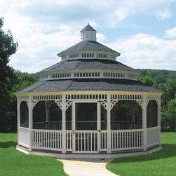 Dodecagon Triple Roof Vinyl Gazebo - Gazebos
