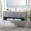 Elegant VF43048CG 48"Single Bathroom Floating Vanity, Concrete Gray