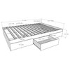 Nexera Engineered Wood 3-Storage Drawers Twin Platform Bed in Bark Gray