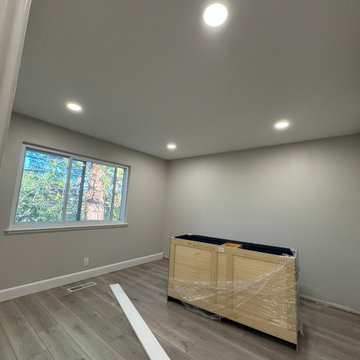 Home Remodel/ One Bath/paint/popcorn removal/LED Can lights/baseboards/Flooring