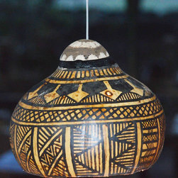 hanging light from gourd dry shell - Products