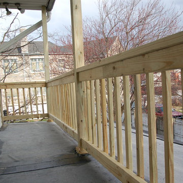 Harrisburg PA Rubber roof, replacement posts and replacement railings