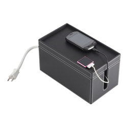 Great Useful Stuff - Black Cord Cubby Cord and Cable Management - Cable Management