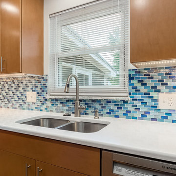 Galley Kitchen Remodel Done with New Custom Cabinets