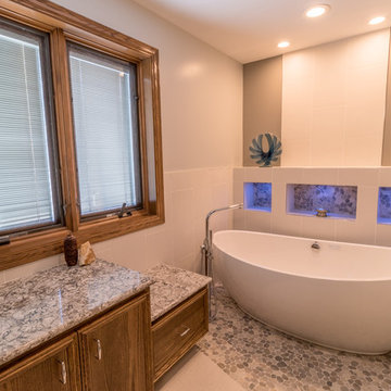 Project 2025-3 Golden Valley Transitional Master Bathroom Remodel with Spa Feel