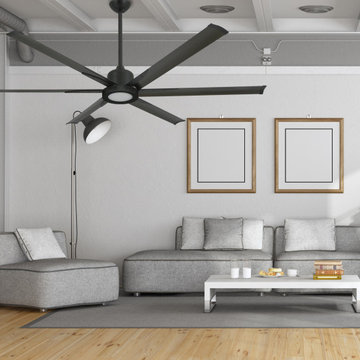 72 inch Titan II Oil Rubbed Bronze Ceiling Fan with LED Light and Extruded Alumi