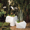 Origami Indoor/Outdoor Taller Geometric Planter - 26'' (Alpine White)