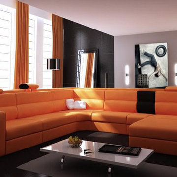 Leather Upholstered Sectional Sofas