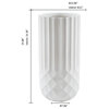 White 24in. Tall Round MgO Planter