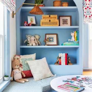 Red, White and Blue Girls Bedroom Design
