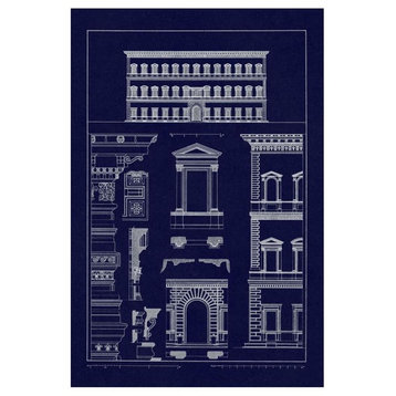 "Palazzo Vendramin - Calergi at Venice (Blueprint)" Paper Art, 26"x38"