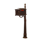 Kingston Curbside Mailbox with Ashland Mailbox Post Unit, Copper