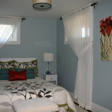 Colourful Basement Guestroom